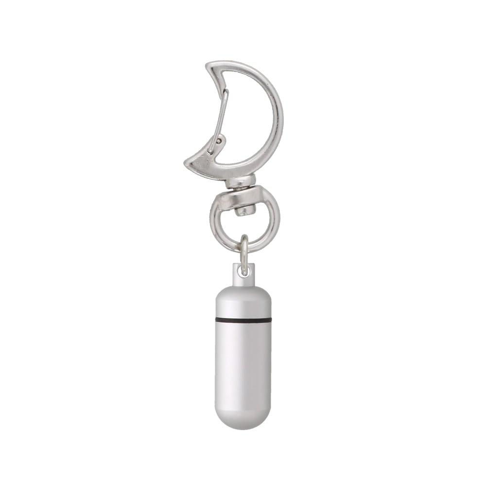 チャームフック 月型付きアルミカプセル SSサイズ マットシルバー