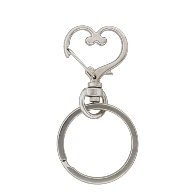 二重リング付きフック （チャームフックハート 3NF付き） ニッケル