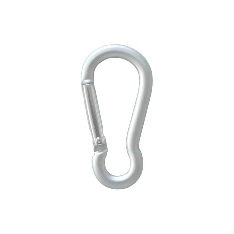 カラビナ Mサイズ ラウンドタイプ 5×50 R ツヤ消しシルバー