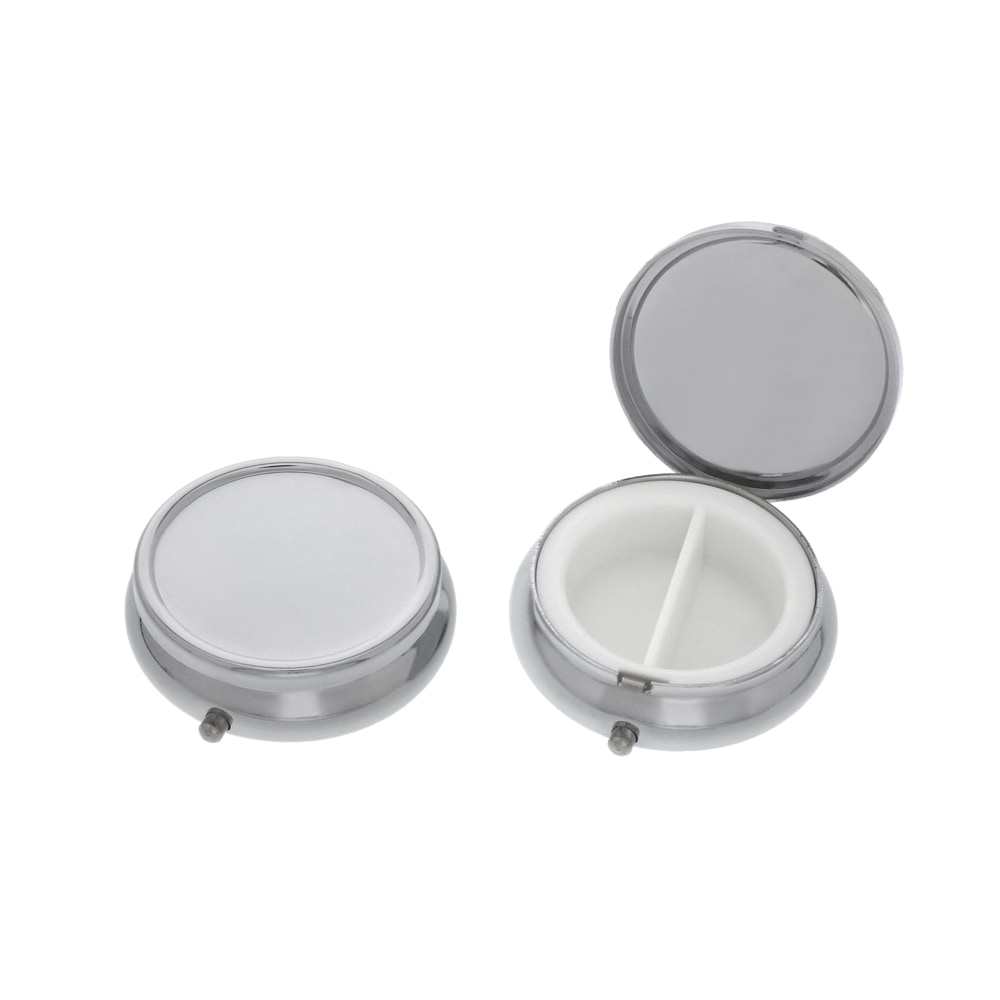 Silver Double Lidded Pill Box シルバーピルケース Silver Double Lidded Pill Box シルバーピルケース