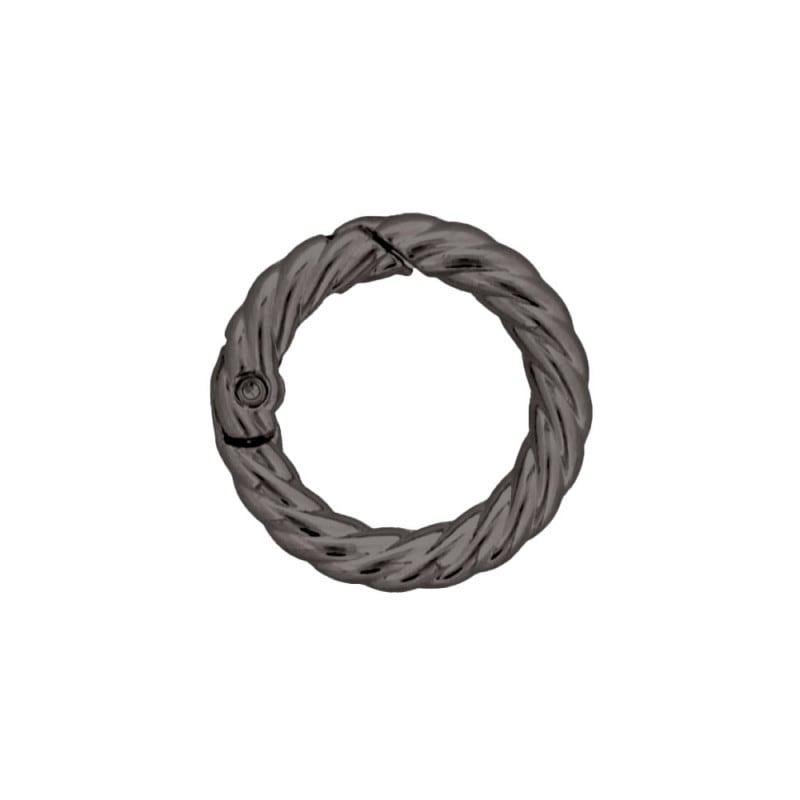 ダイキャストカラビナ 縄目タイプ 29mm ブラック