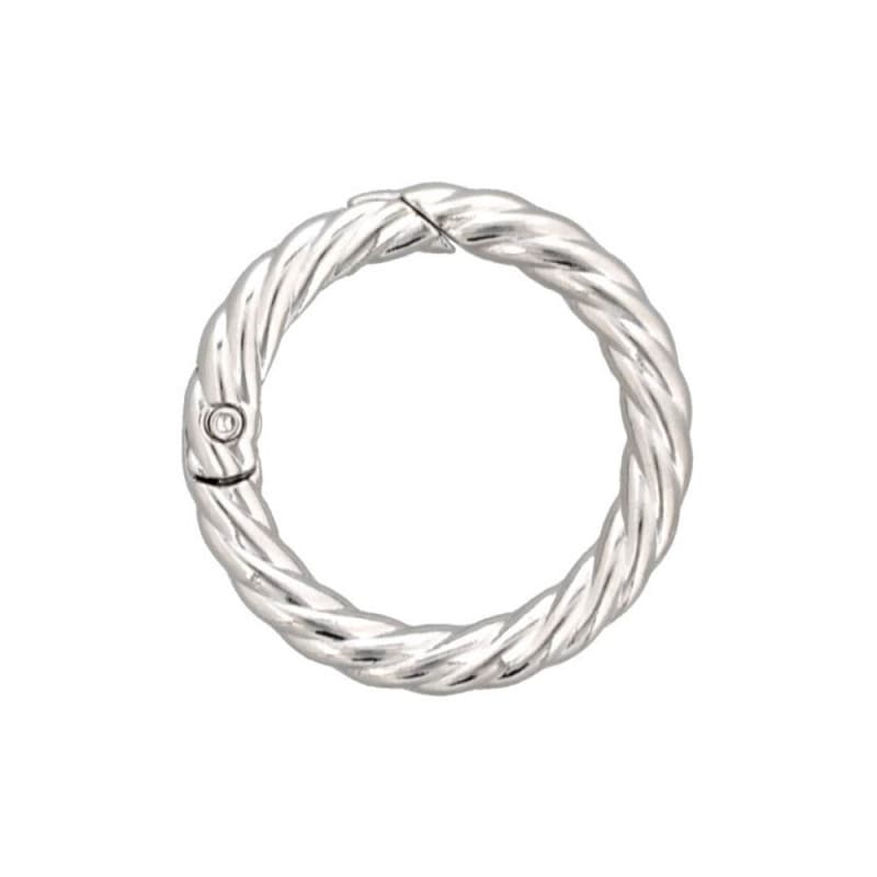 ダイキャストカラビナ 縄目タイプ 34mm シルバー