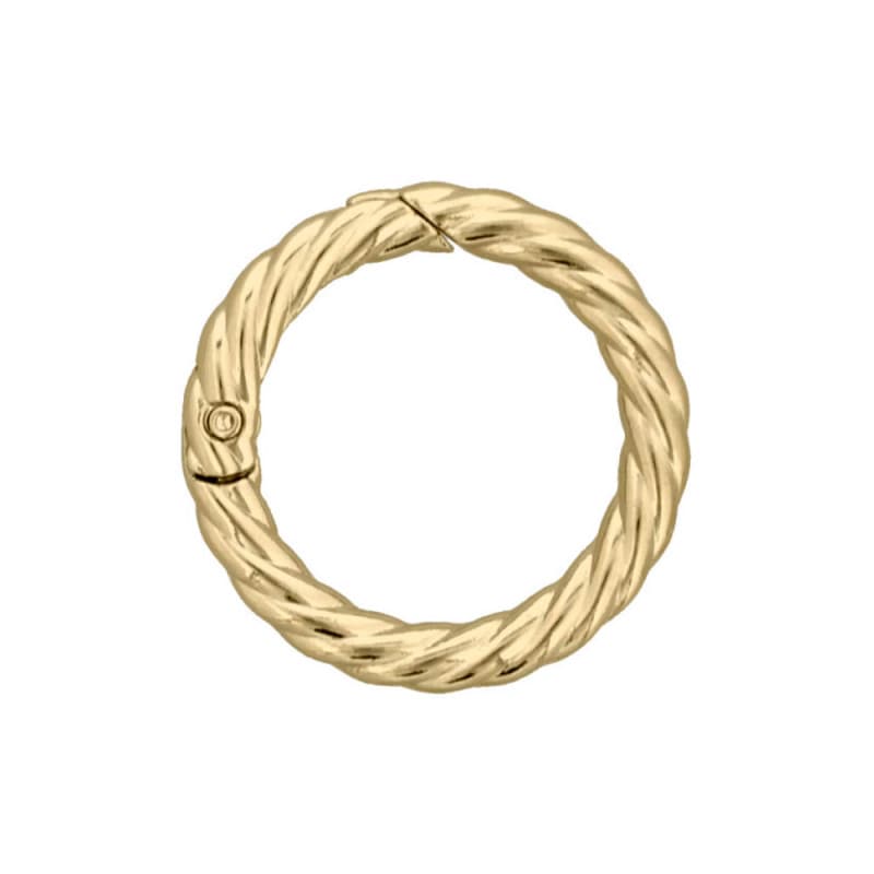 ダイキャストカラビナ 縄目タイプ 34mm ゴールド