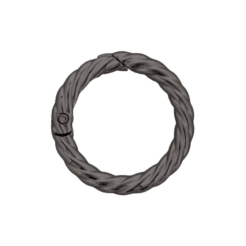 ダイキャストカラビナ 縄目タイプ 34mm ブラック