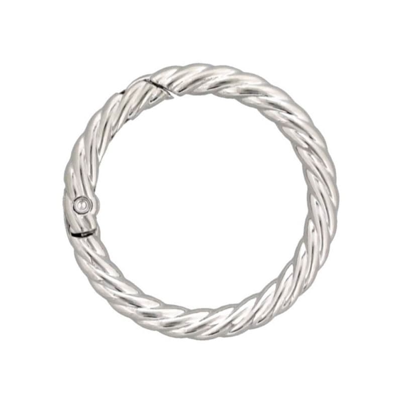 ダイキャストカラビナ 縄目タイプ 41mm シルバー