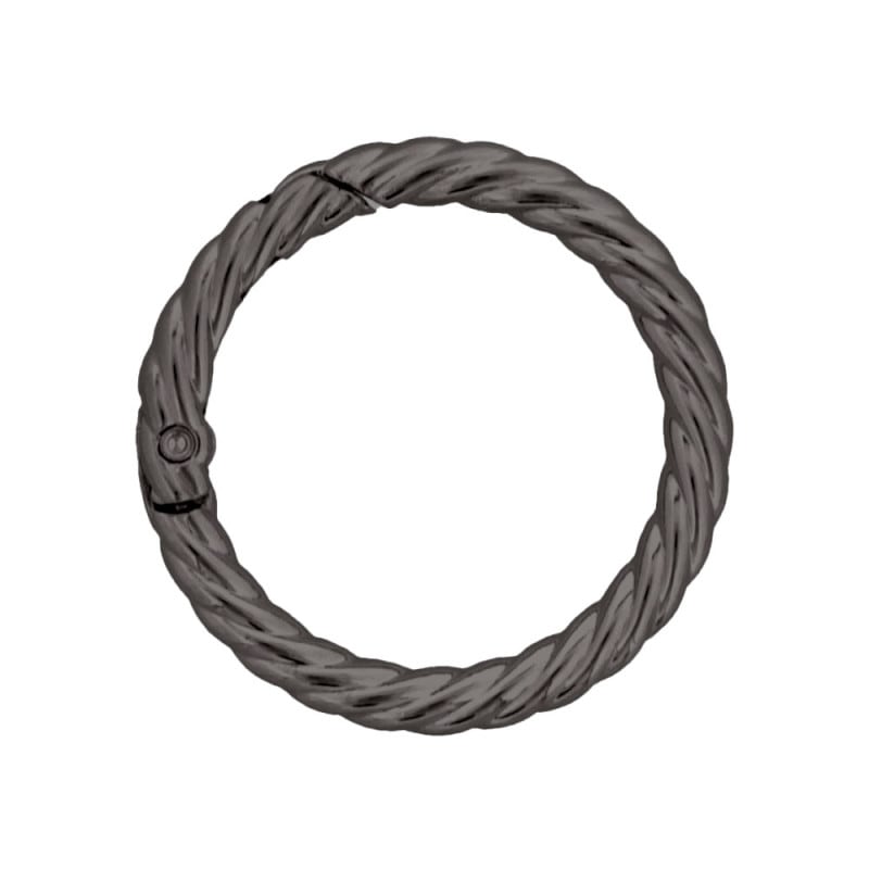 ダイキャストカラビナ 縄目タイプ 41mm ブラック