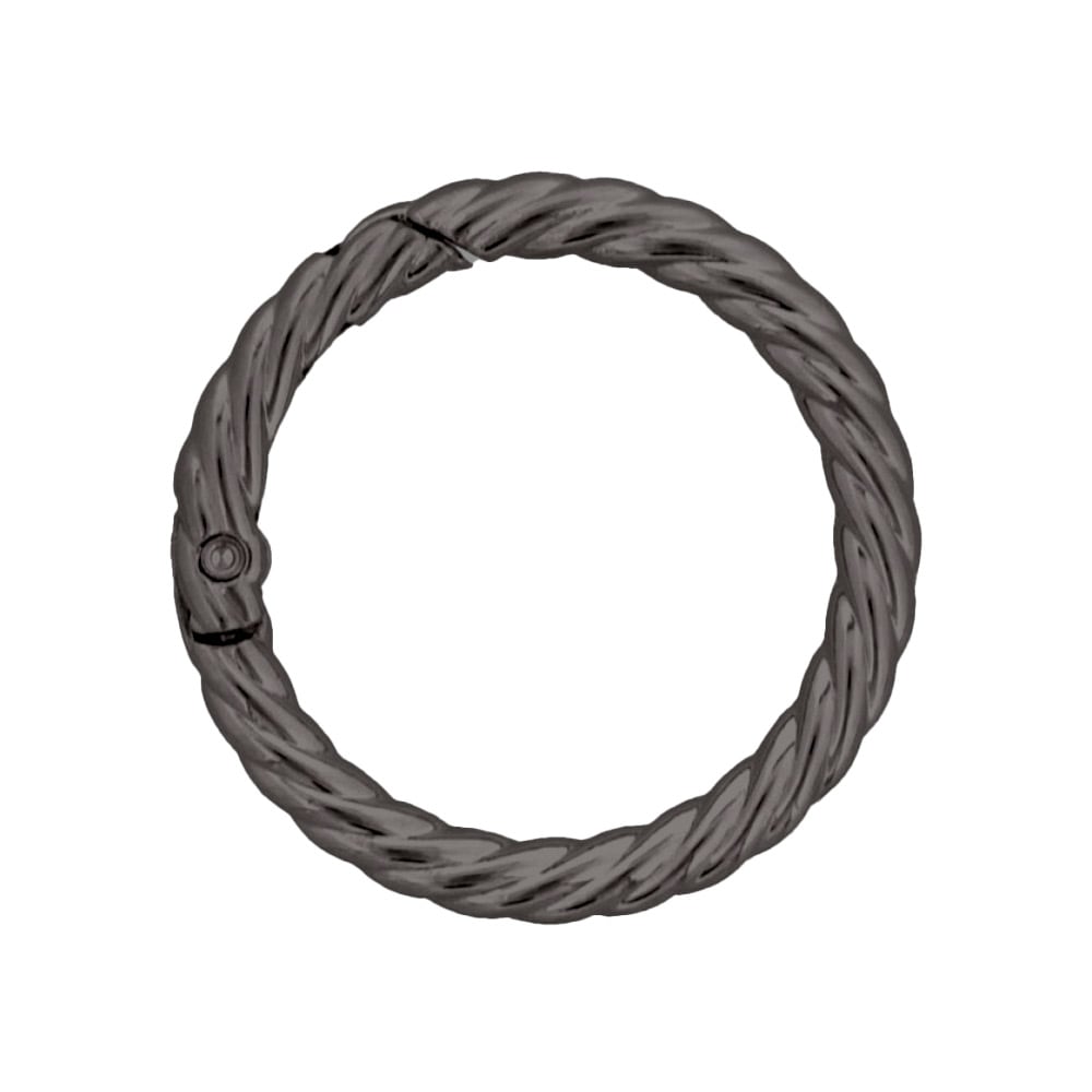 ダイキャストカラビナ 縄目タイプ 41mm ブラック