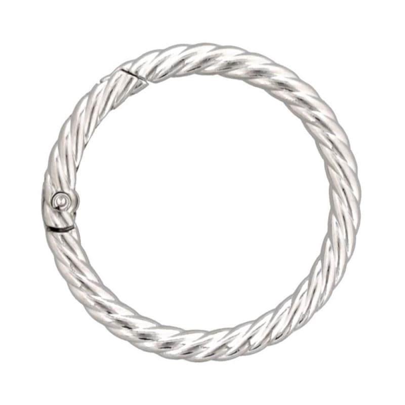 ダイキャストカラビナ 縄目タイプ 48mm シルバー