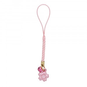 ○お花モチーフの可愛い鈴○ 桜鈴（さくら）13mm 根付紐付き