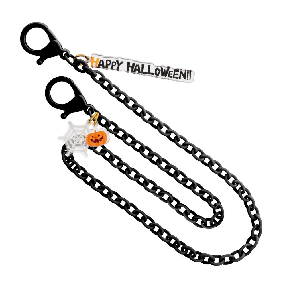 ハロウィン アクリルチャーム付き プラスチックカニカンチェーン