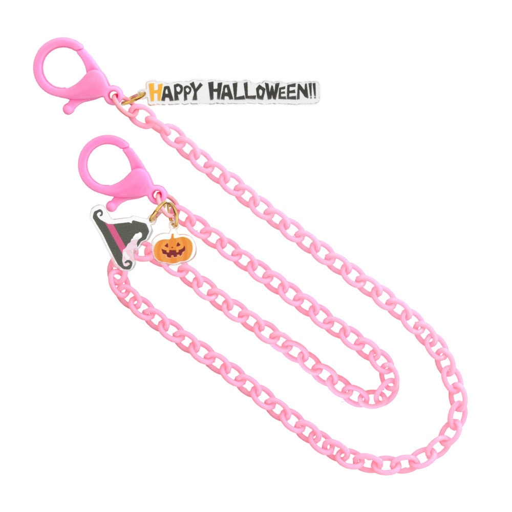 ハロウィン アクリルチャーム付き プラスチックカニカンチェーン