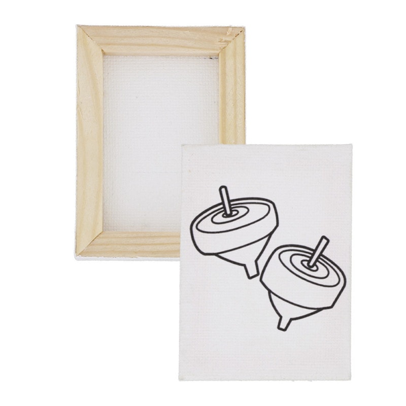 お正月 塗り絵 ミニキャンバス 50×70mm コマ