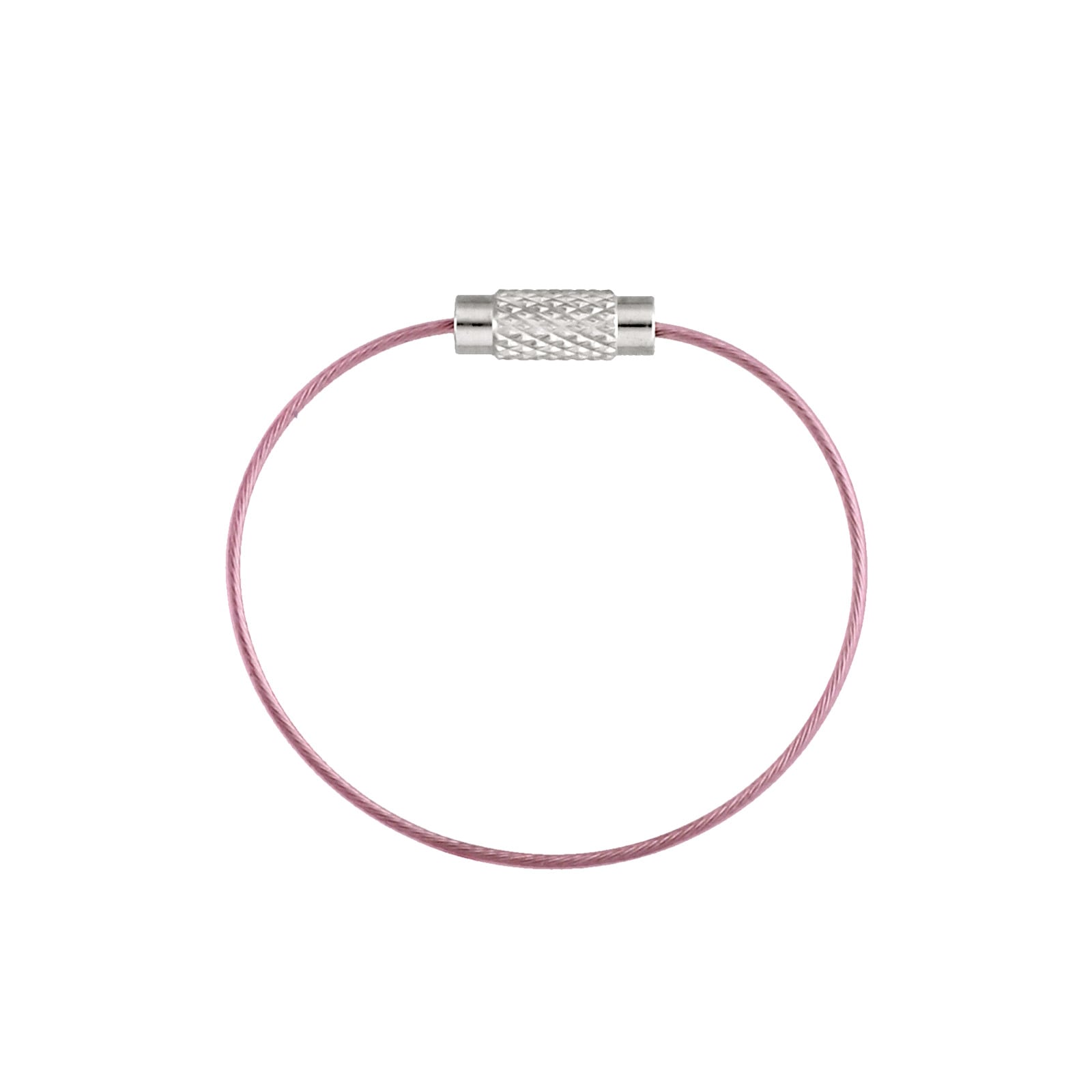 カラーワイヤーキーホルダー Y10/12cm ビニールコーティング ピンク