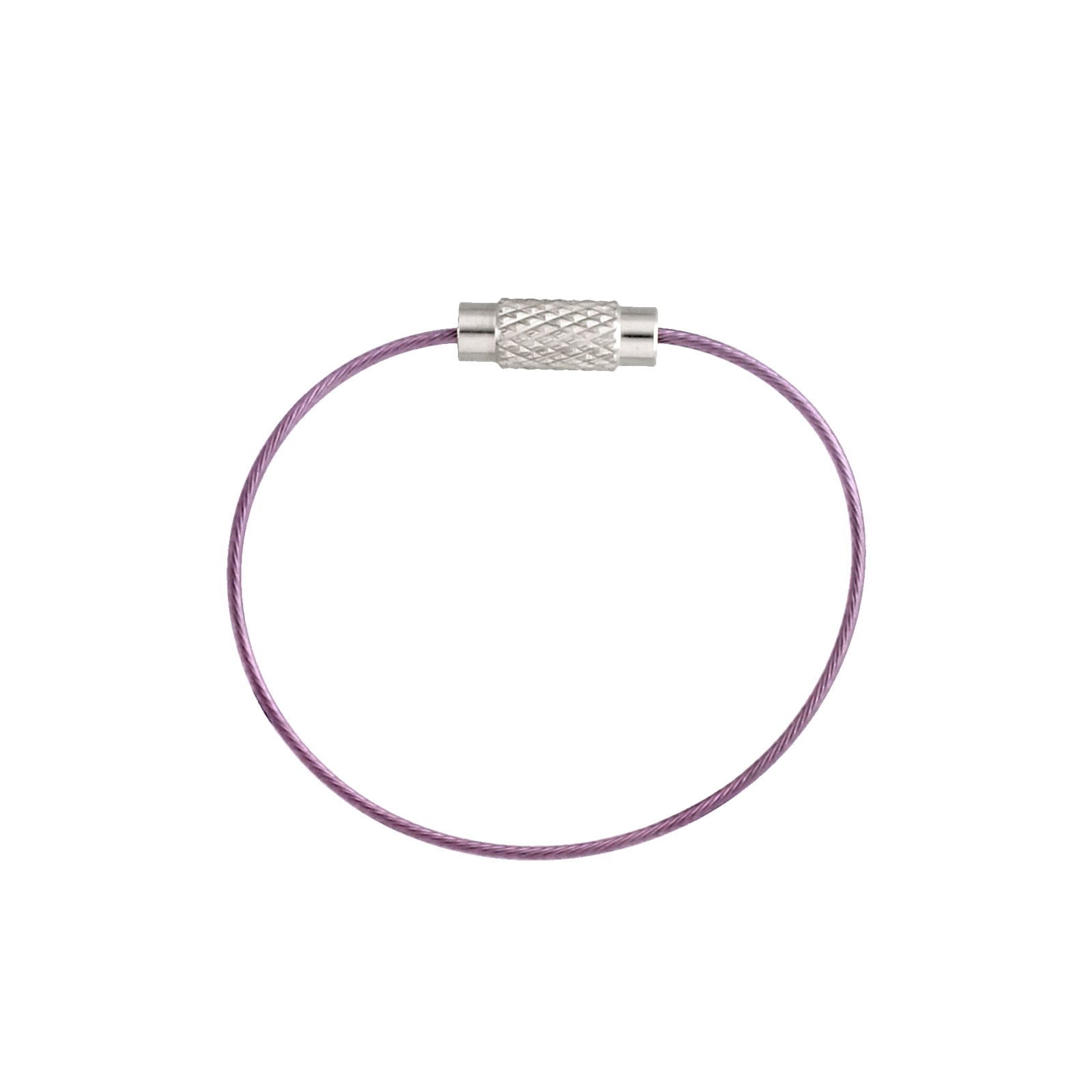 カラーワイヤーキーホルダー Y10/12cm ビニールコーティング パープル