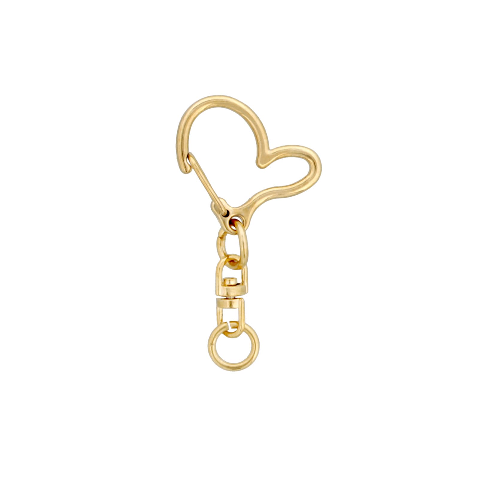 ワンタッチキーホルダー チャームキーホルダー シーベル付き ハート