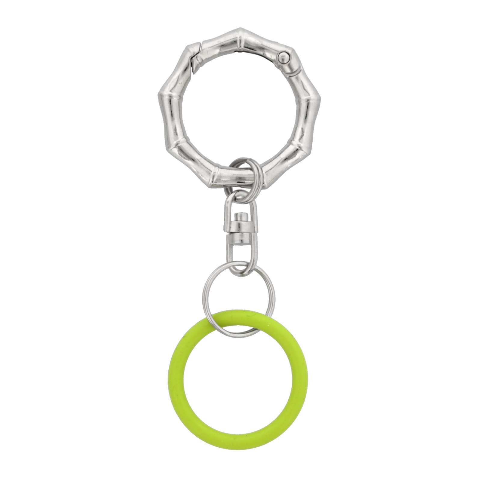 ペットボトルホルダー 竹カラビナ付キーホルダー グリーン