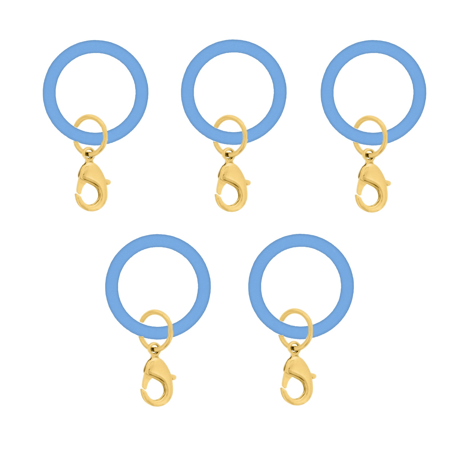 アンブレラマーカー 持ち手タイプ カニカンフック付き ゴールド 5個セット ドジャーブルー【ネット限定販売】