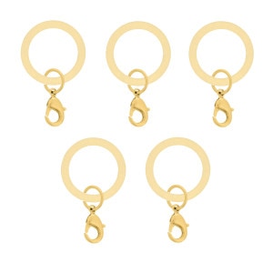 アンブレラマーカー 持ち手タイプ カニカンフック付き ゴールド 5個セット クリームイエロー【ネット限定販売】