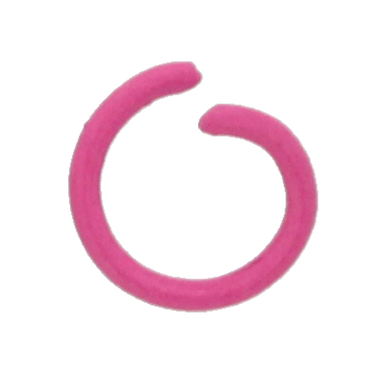 カラー丸カン 線径φ1.2×外径10mm ピンク 【数量限定】｜パーツ材料の