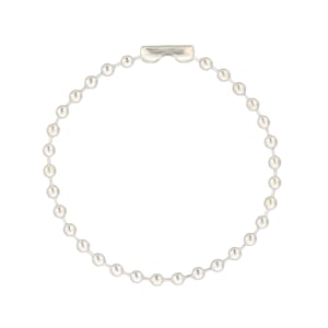 カラーボールチェーン BC24/12cm コネクター付 メタリックホワイト