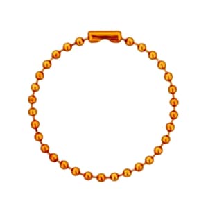 カラーボールチェーン BC24/12cm コネクター付 オレンジ