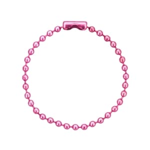 カラーボールチェーン BC24/12cm コネクター付 ピンク