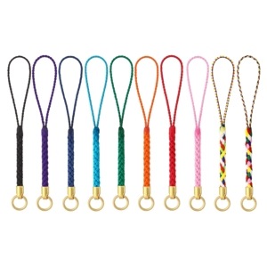 ★詰め合わせパック★ 根付紐 クラシックカラー ver2 丸カン付き ゴールド （10色×各10本セット） 