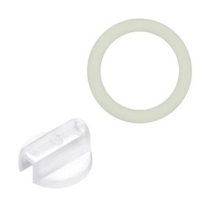 マルチマーカー用 パーツセット 樹脂皿パーツ 13mm & 蓄光シリコンリング 持ち手タイプ