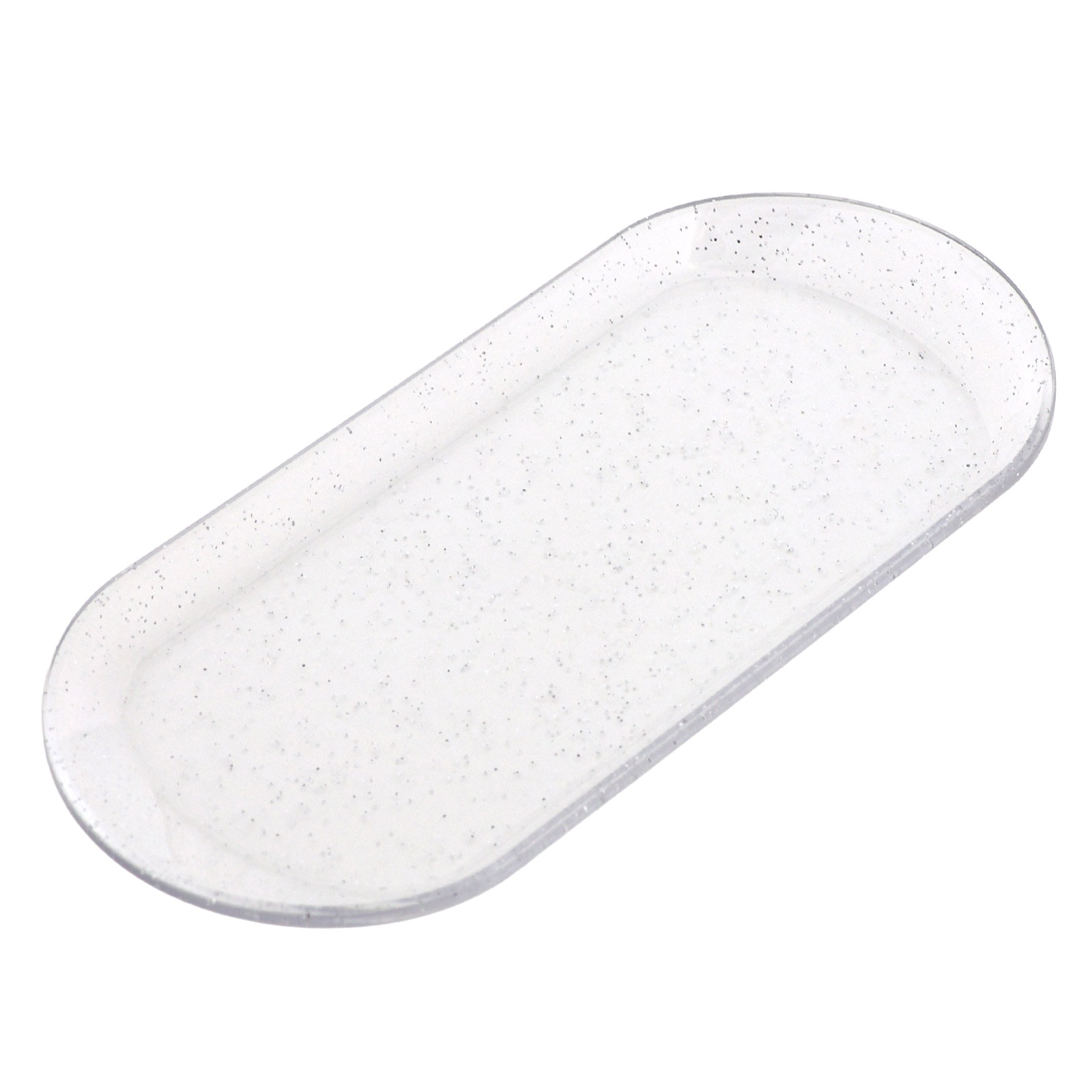 PS（ポリスチレン）製 マルチトレイ 175mm ラメ入りクリア 無地