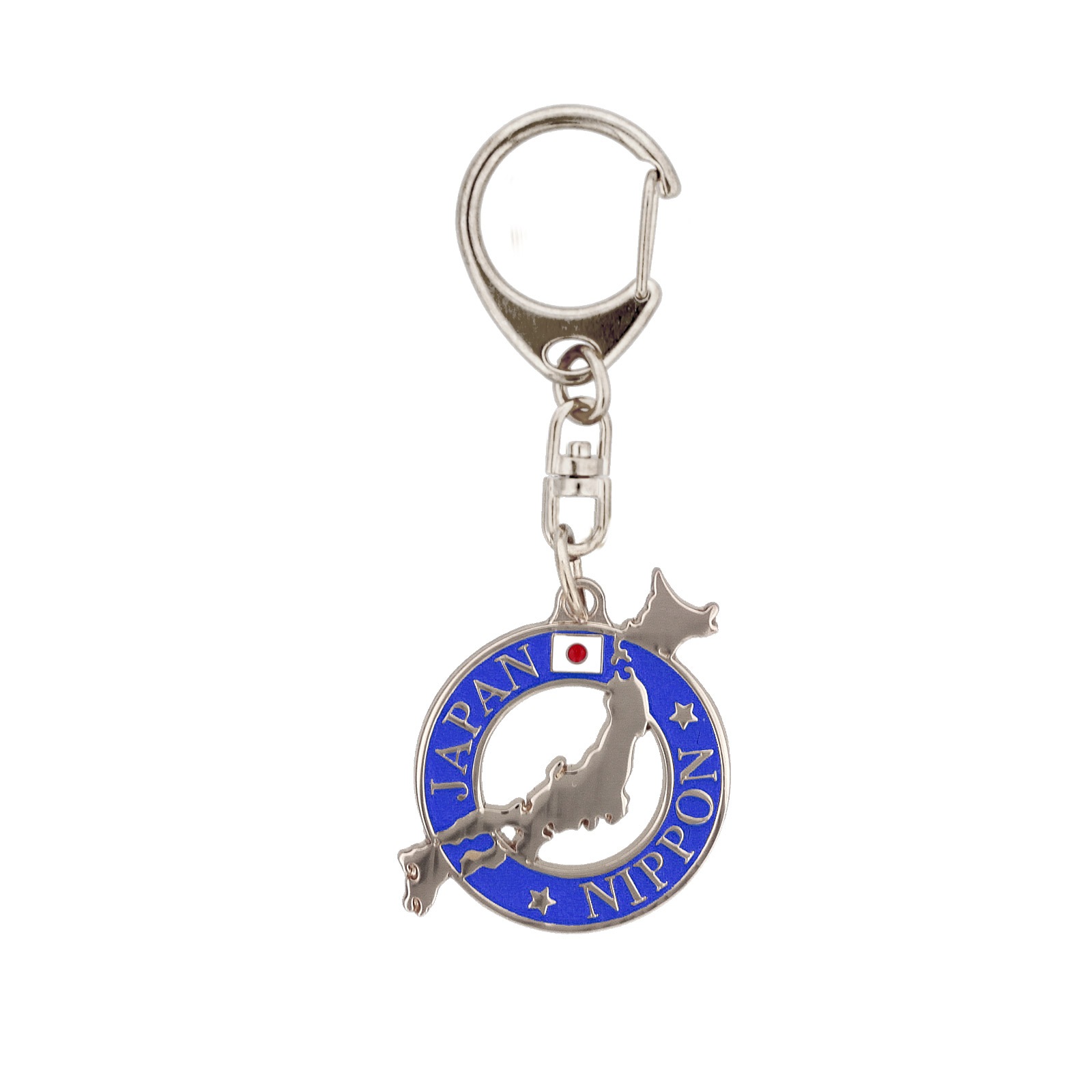 日本のお土産 観光 メタル キーホルダー No.105 日本地図透かし