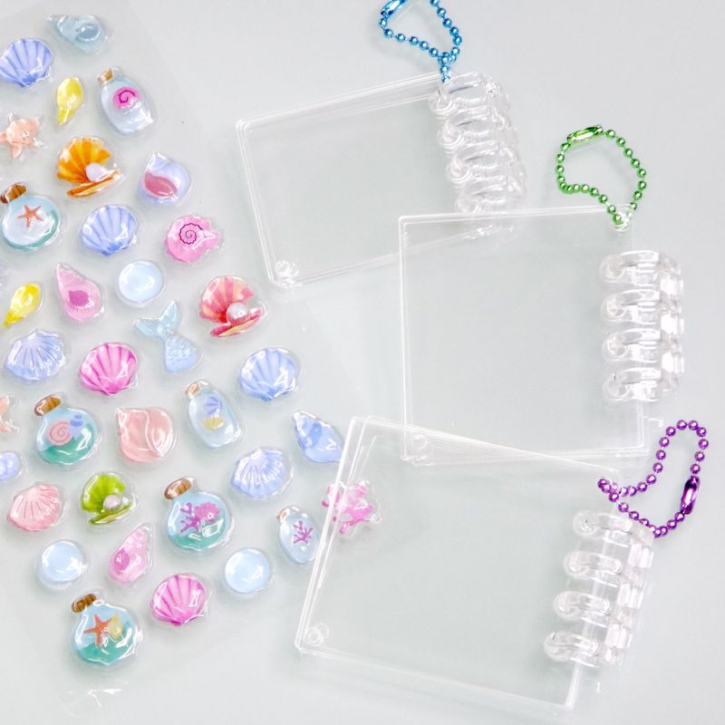 【受注生産】ミニシール帳キーホルダー ボールチェーン付き(選べる9色) 