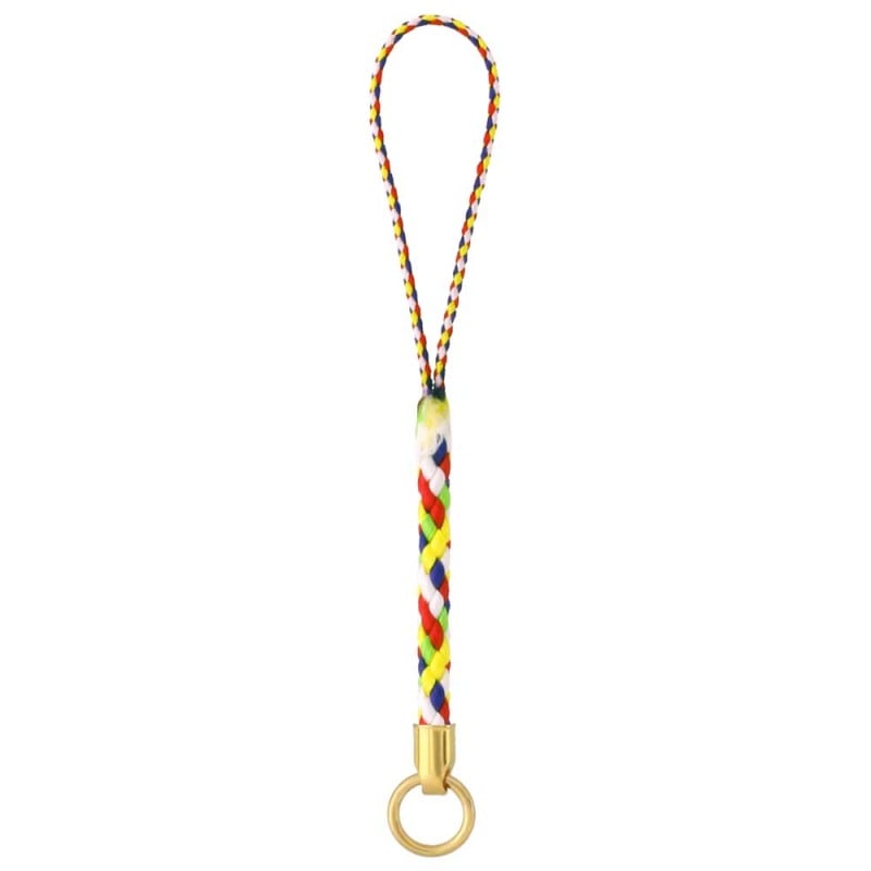 根付紐 ゴールド 丸カン付 6色金糸入（N6-HG）｜パーツ材料の