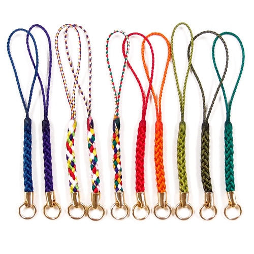 ★詰め合わせパック★ 根付紐 クラシックカラー 丸カン付き ゴールド （10色×各10本セット） 【在庫限り】