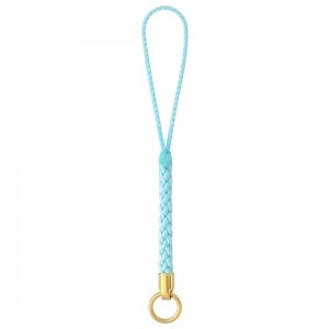 根付紐 ゴールド 丸カン付 パステルライトブルー （NP-LBL）