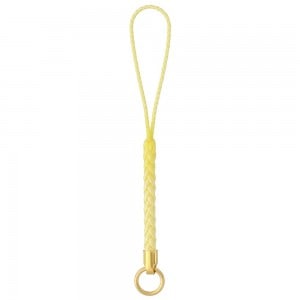 根付紐 ゴールド 丸カン付 パステルライトイエロー （NP-LYL）【在庫限り】