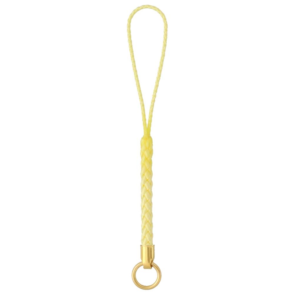 根付紐 ゴールド 丸カン付 パステルライトイエロー （NP-LYL）【在庫限り】