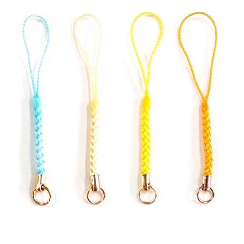 ★詰め合わせパック★ 根付紐 パステルカラー 丸カン付き ゴールド （4色×各10本セット）