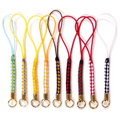 ★詰め合わせパック★ 2色根付紐 丸カン付き ゴールド （9色×各10本セット）