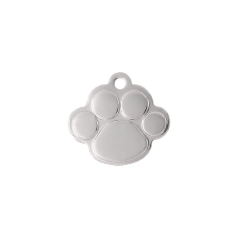 メタザ材料 肉球型プレート PTPW1917 磨き加工 ニッケル （5枚～）