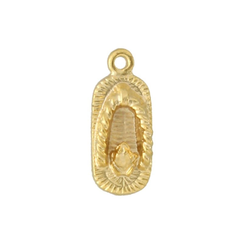 ◆縁起物 お守りチャーム◆ 草履（中） 蛙付き PG