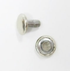 布・革を止める金具  両面カシメ Aタイプ （中）7mmφ×7.2mm （100個セット）