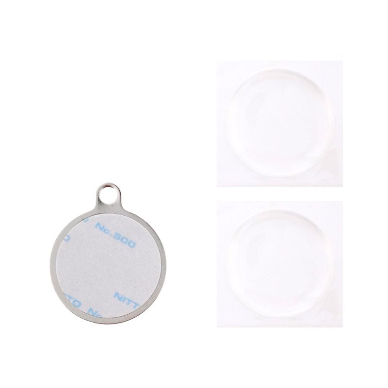 ドームプレート メタル両面 丸型φ25mm DK25W （10個セット）