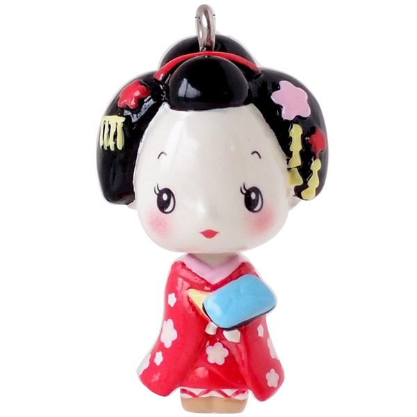 首振り舞妓マスコット 立ち姿 赤｜パーツ材料の通販 大王製作所