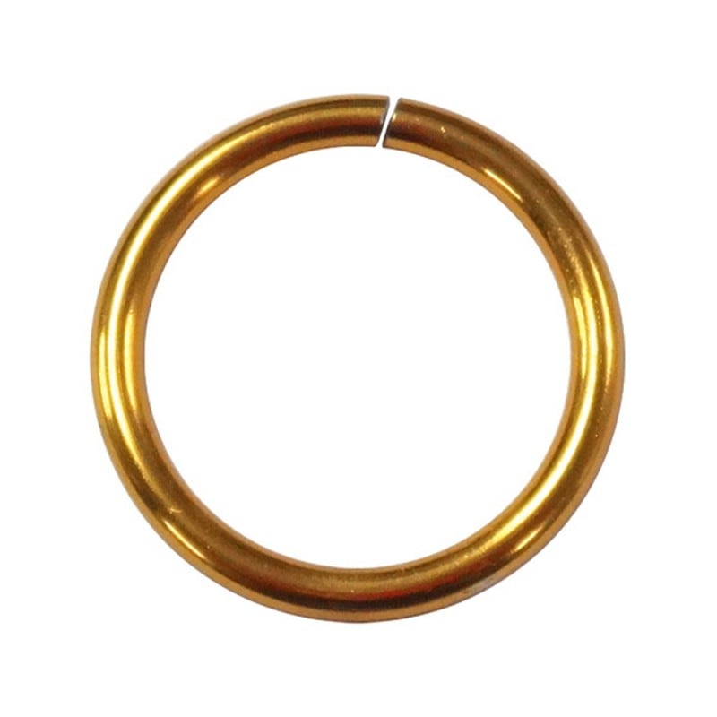 アルミ丸カン（まとめ加工用） φ2.5×内径20mm ゴールド