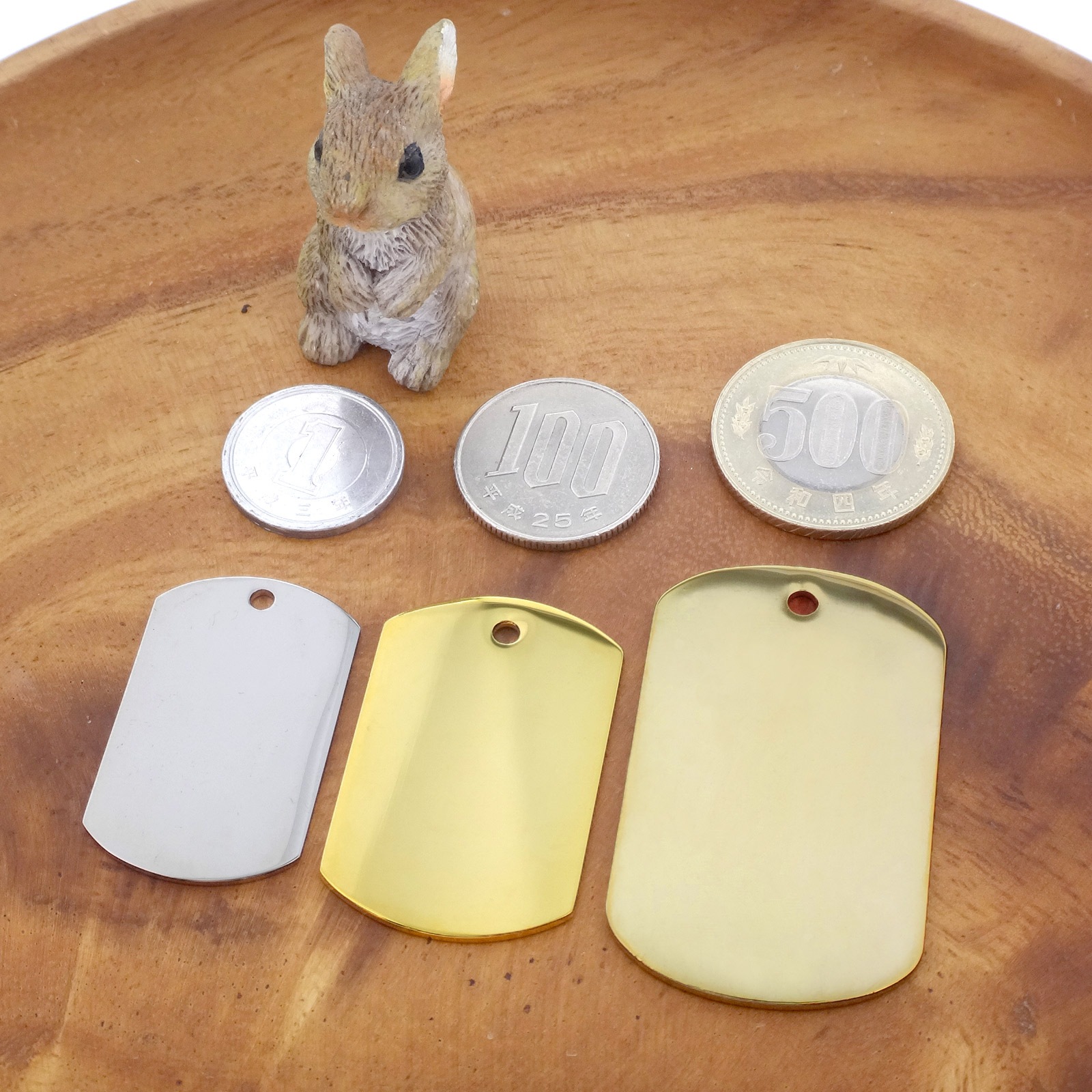 メタザ材料 ドックタグプレート PTDT2236 磨き加工 ニッケル （5枚