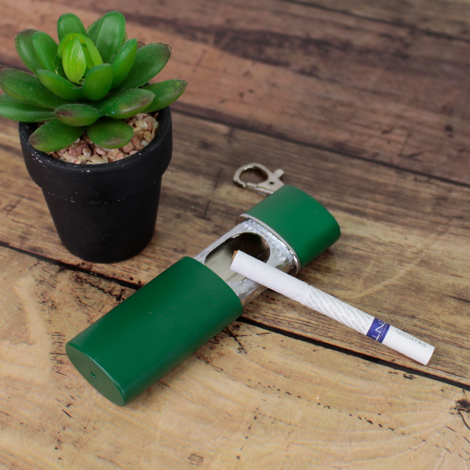 喫煙者のマナー♪携帯灰皿 平型/グリーン CA03 【SALE】【在庫限り】