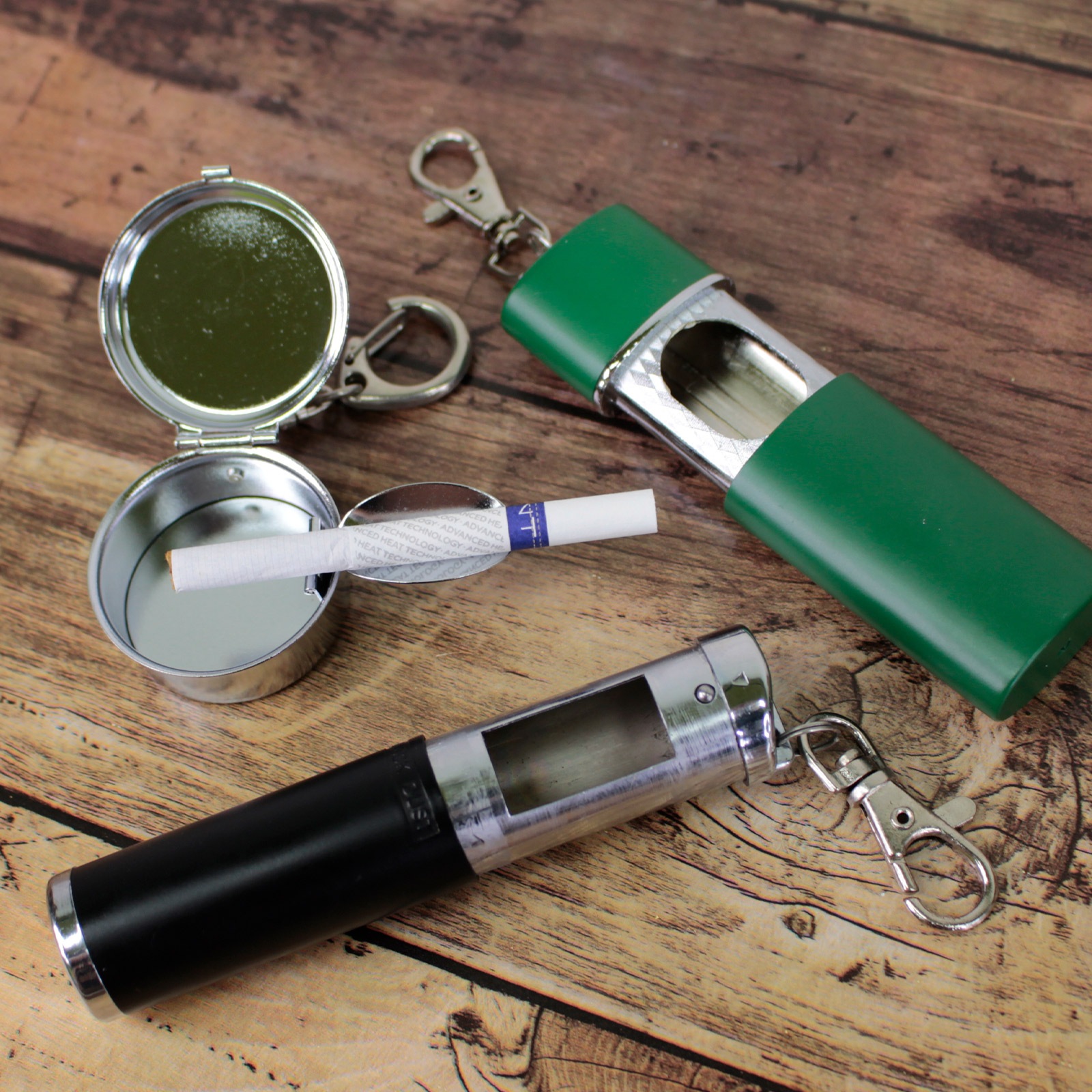 喫煙者のマナー♪携帯灰皿 平型/グリーン CA03 【SALE】【在庫限り】