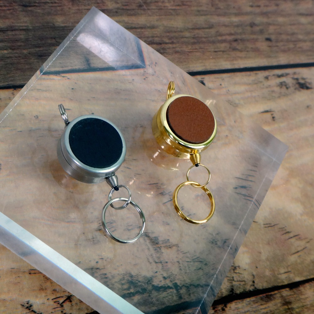 ミニリールキーホルダー P201B クローム（シルバー）