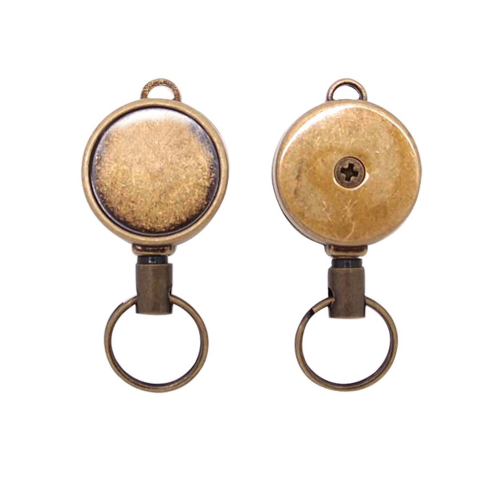 ミニリールキーホルダー P201B 真鍮古美（アンティーク）｜パーツ材料
