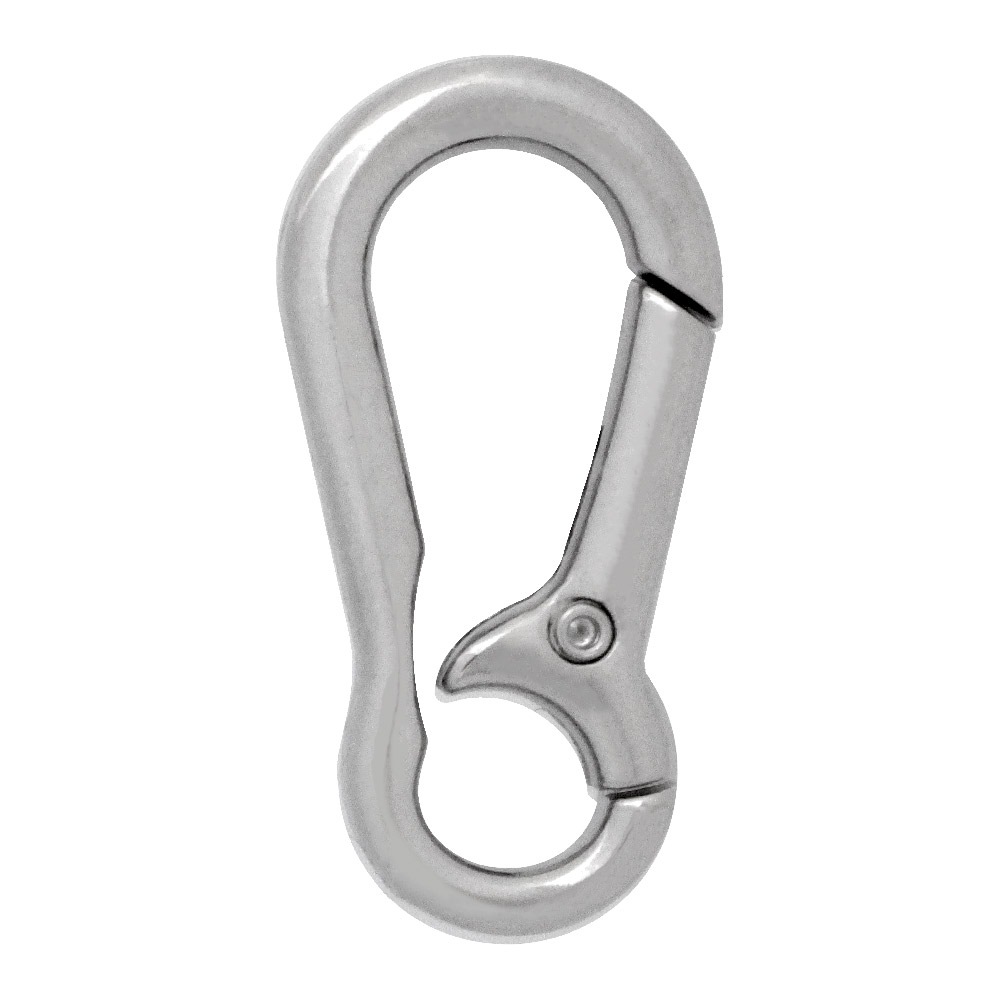 ダイキャストカラビナ ラウンドタイプ 18×35mm シルバー